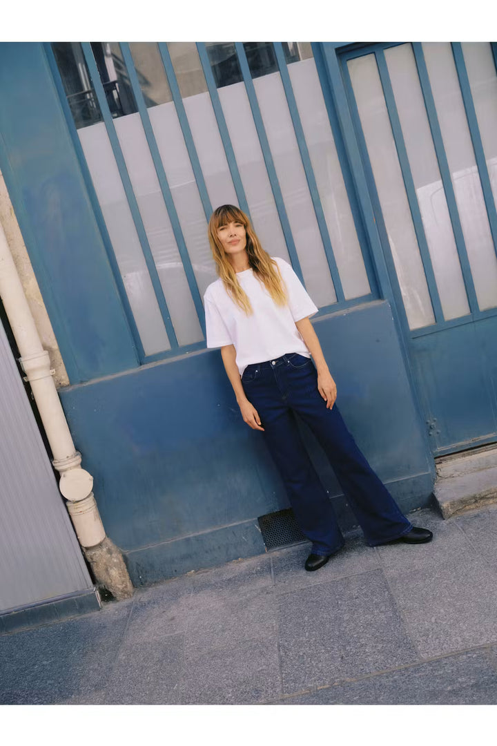 BYKAJANE WIDE LEG JEANS "DARK BLUE DENIM"