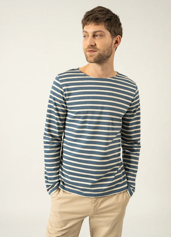 MINQUIERS STRIPED SAILOR SHIRT - JEAN/CHANVRE, MARINE/ECRU,