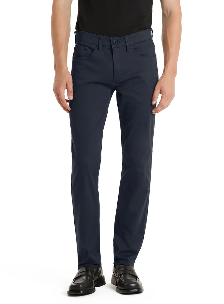 JEFFREY - COTTON SATEEN TROUSERS "NAVY"
