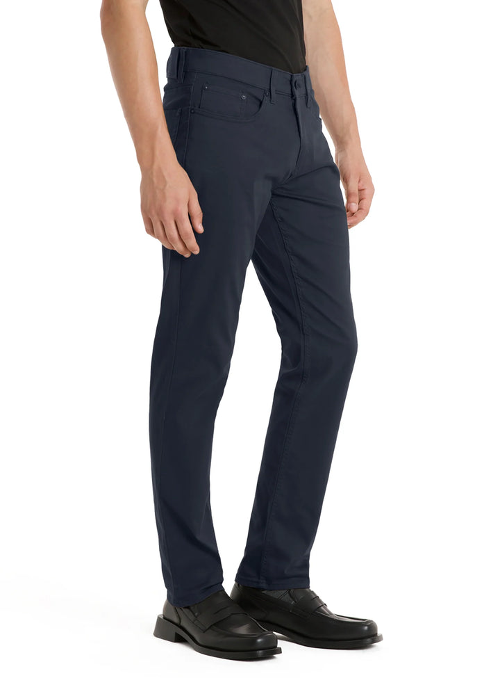 JEFFREY - COTTON SATEEN TROUSERS "NAVY"