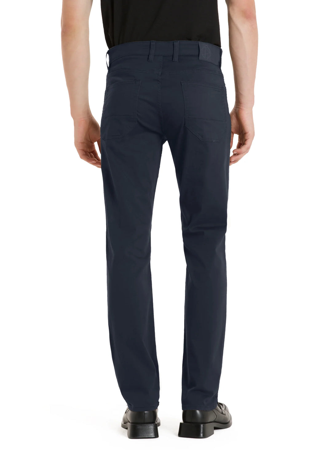 JEFFREY - COTTON SATEEN TROUSERS "NAVY"