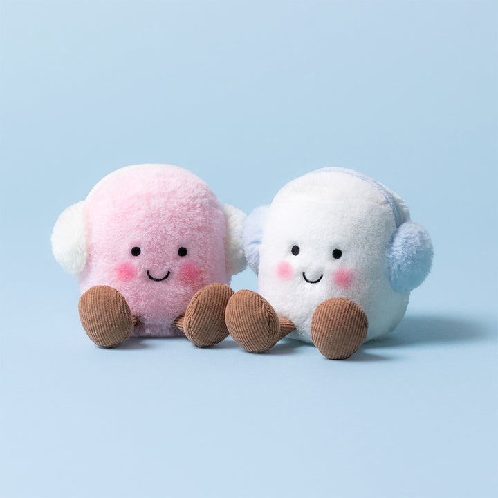 JELLYCAT AMUSEABLES TOASTIE PINK AND WHITE MARSHMALLOWS