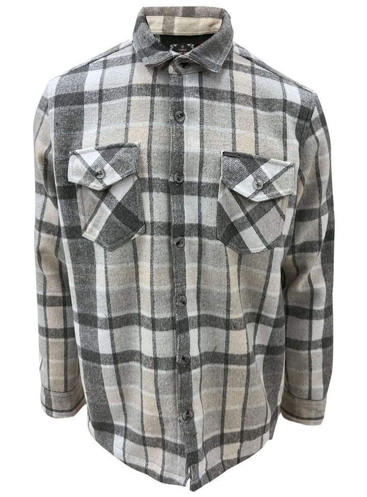 JERRY POLAR FLEECE CHECKERED BONDED SHIRT "CHROME"