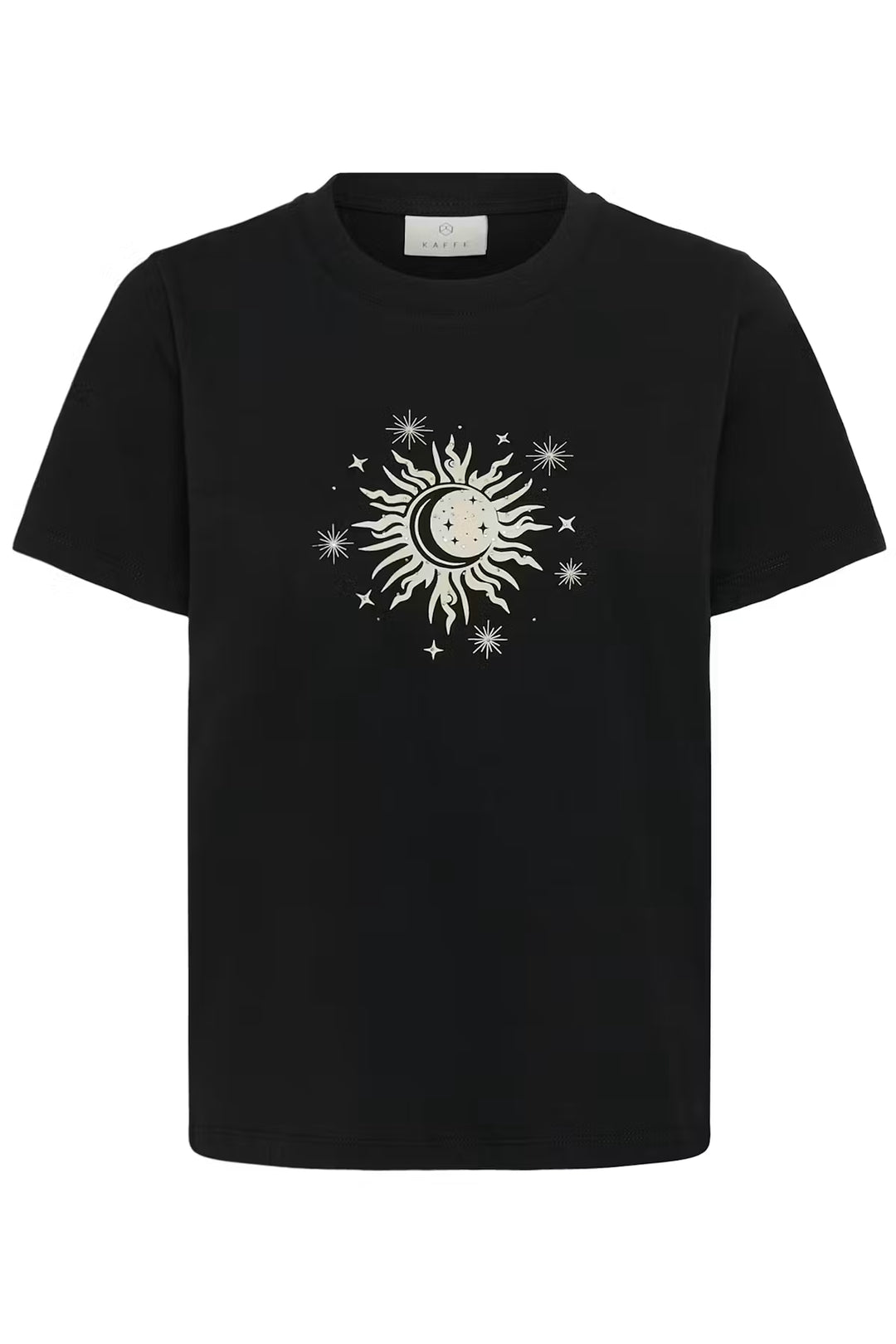 KAJOANNA T-SHIRT "BLACK W. FEATHER GREY"