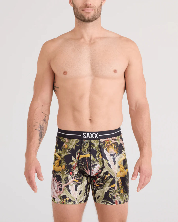 VOLT BREATHABLE MESH BOXER BRIEF 6" "JUNGLE JUICE-BLACK"