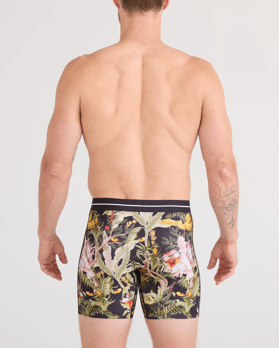 VOLT BREATHABLE MESH BOXER BRIEF 6" "JUNGLE JUICE-BLACK"