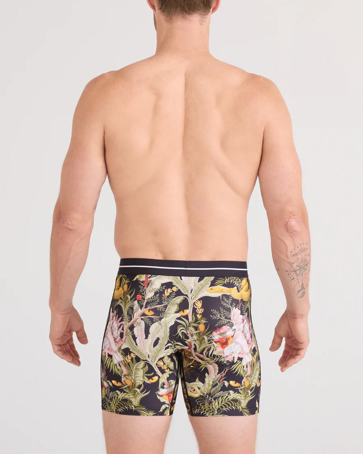 VOLT BREATHABLE MESH BOXER BRIEF 6" "JUNGLE JUICE-BLACK"