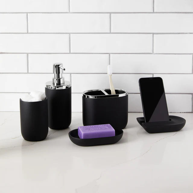 JUNIP OVAL SOAP DISH - BLACK