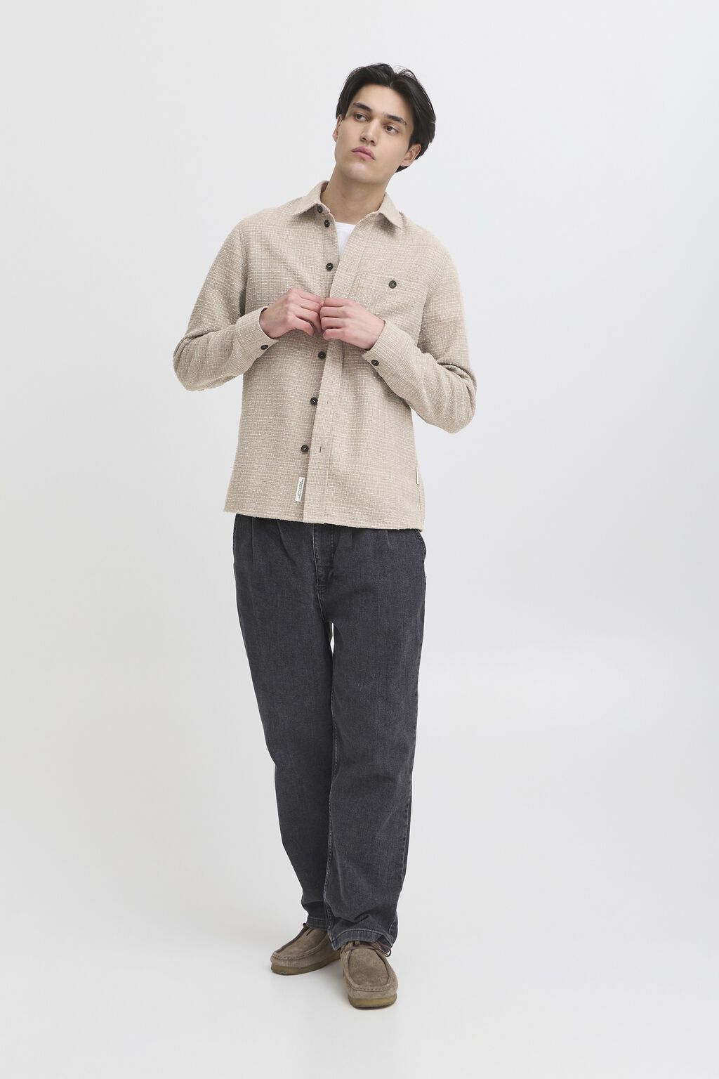 CFJUNO LS WOOLEN SHIRT "ROASTED CASHEW"