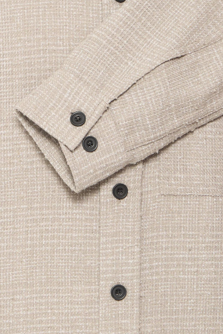 CFJUNO LS WOOLEN SHIRT "ROASTED CASHEW"