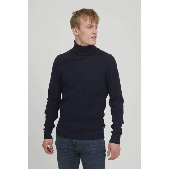 CFKARL STRUCTURED ROLL NECK SWEATER "DARK NAVY"