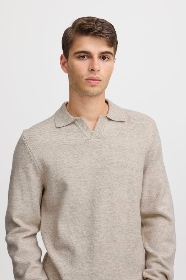 CFKARL PULLOVER POLO "LIGHT SAND MELANGE"