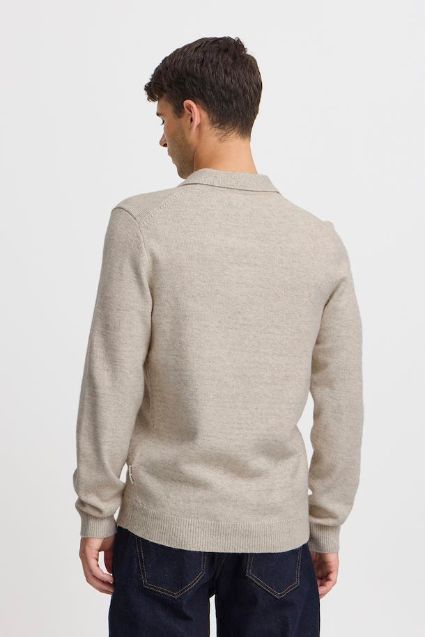 CFKARL PULLOVER POLO "LIGHT SAND MELANGE"