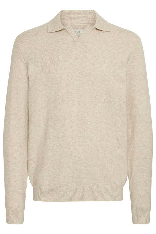 CFKARL PULLOVER POLO "LIGHT SAND MELANGE"