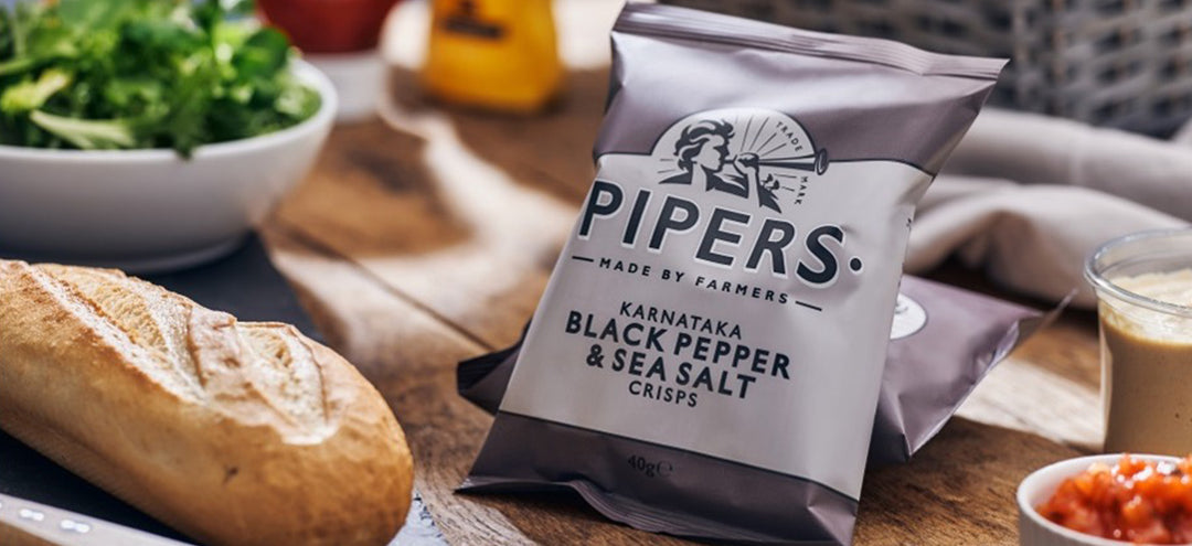 KARNATAKA BLACK PEPPER &amp; SEA SALT CRISPS 150G