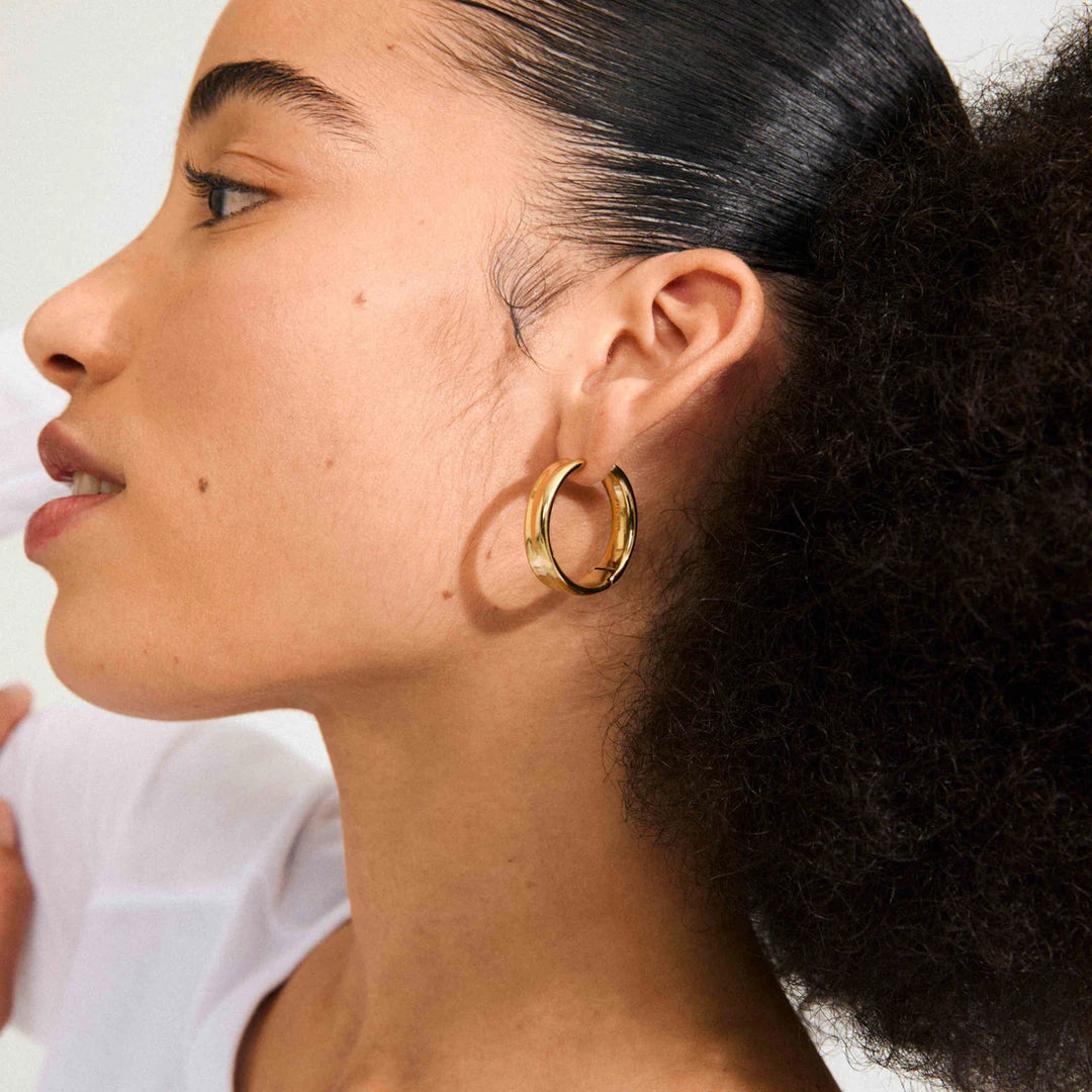 KAYDEN RECYCLED HOOP EARRINGS "GOLD PLATED"