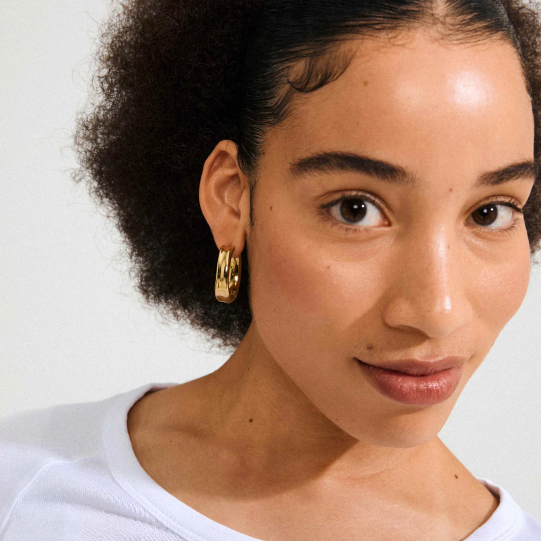 KAYDEN RECYCLED HOOP EARRINGS "GOLD PLATED"