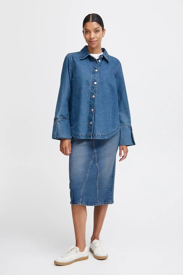 BYKITTA SHIRT - MID BLUE DENIM