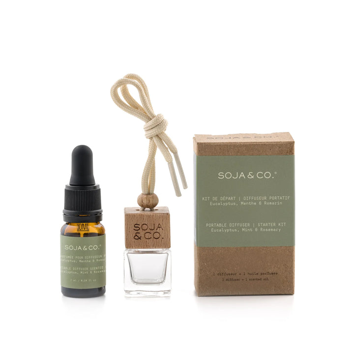 STARTER KIT - PORTABLE DIFFUSER - EUCALYPTUS, MINT &amp; ROSEMARY 7ML