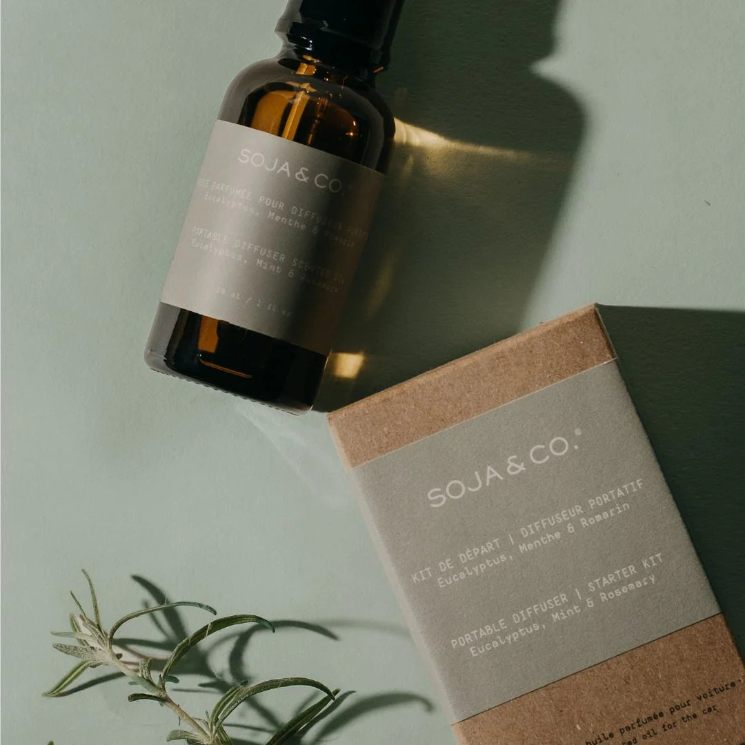STARTER KIT - PORTABLE DIFFUSER - EUCALYPTUS, MINT &amp; ROSEMARY 7ML