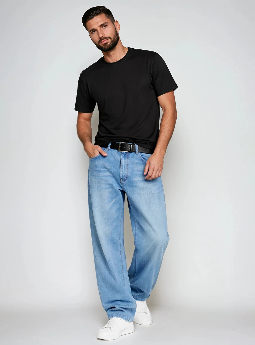 KIX - ESSENTIAL COTTON CREWNECK T-SHIRT "BLACK"