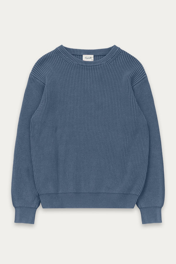 FW25 VINTAGE KNIT CREW "BLUE"