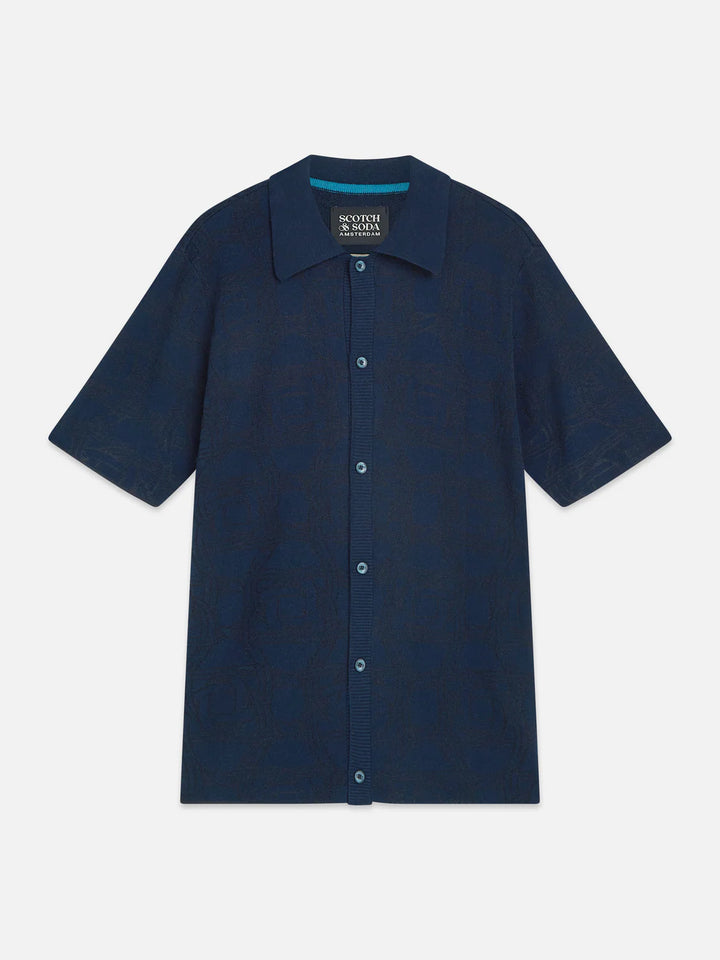KNITTED SHORT SLEEVE SHIRT "HORSESHOES INFINITY"