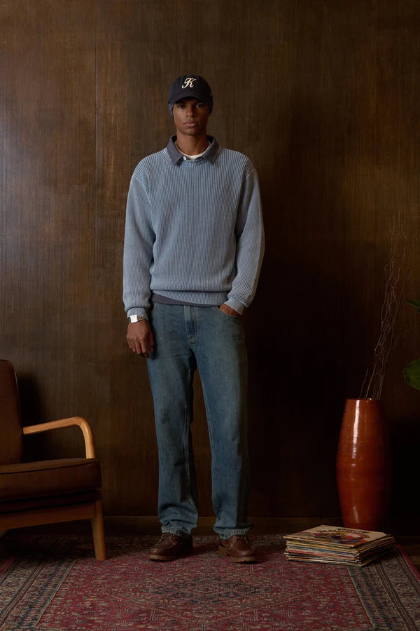 FW25 VINTAGE KNIT CREW "BLUE"