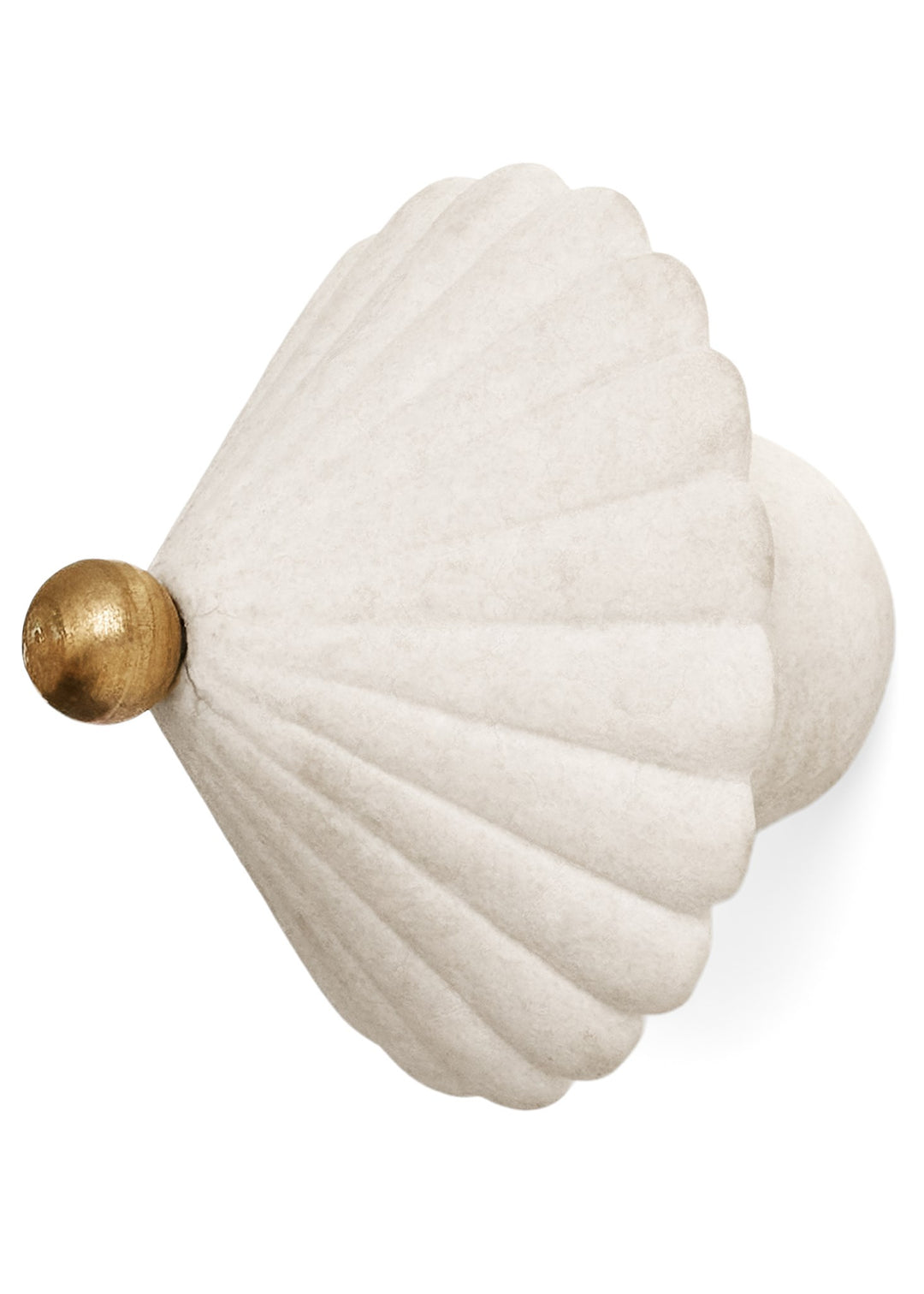 CERAMIC MATT MUSHROOM KNOB - IVORY