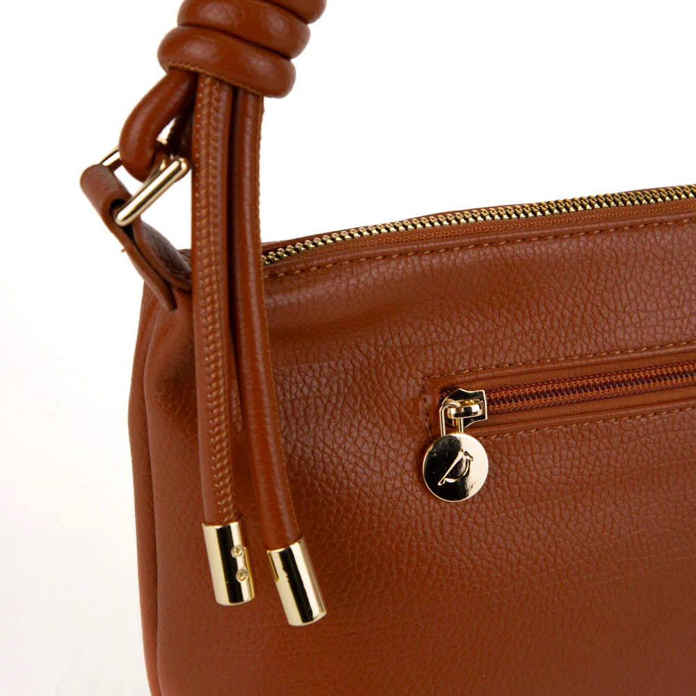 RIONA PANDORA KNOTTED BAG "COGNAC"