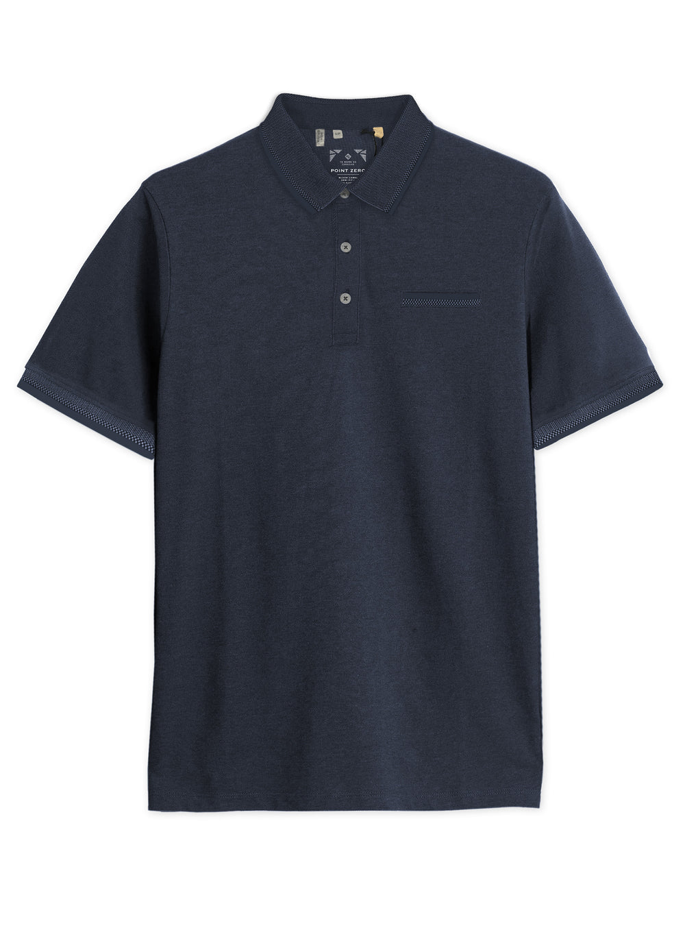 KREG - PIQUE POLO TWO TONE WITH CHEST POCKET "NAVY"