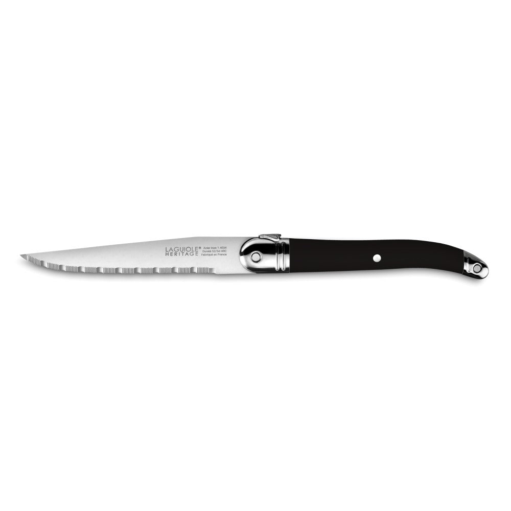 LAGUIOLE HERITAGE STEAK KNIFE - BLACK - SET OF 6