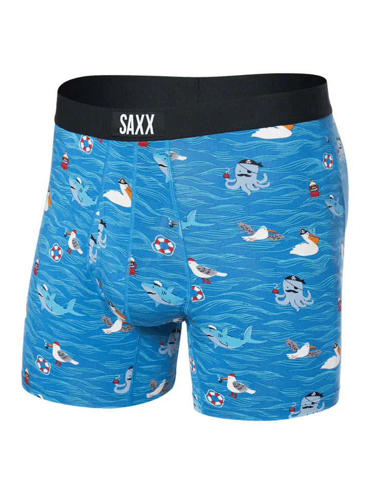 ULTRA SUPER SOFT BOXER BRIEF "SEAS THE DAY-LAKE BLUE"