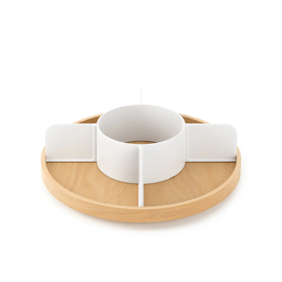 BELLWOOD LAZY SUSAN "WHITE/NATURAL"