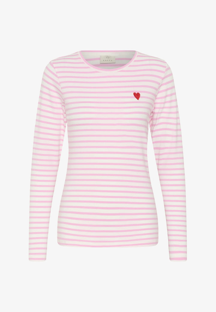 KALIDDY SHIRT "CHALK PINK/POPPY RED HEART"