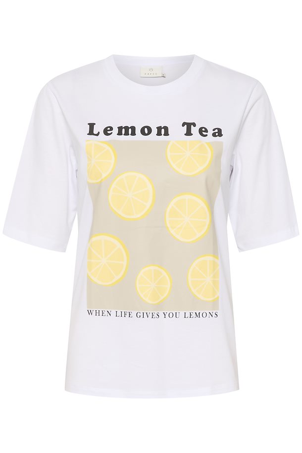 KADINA T-SHIRT - BLUE FLOWERS/YELLOW LEMONS