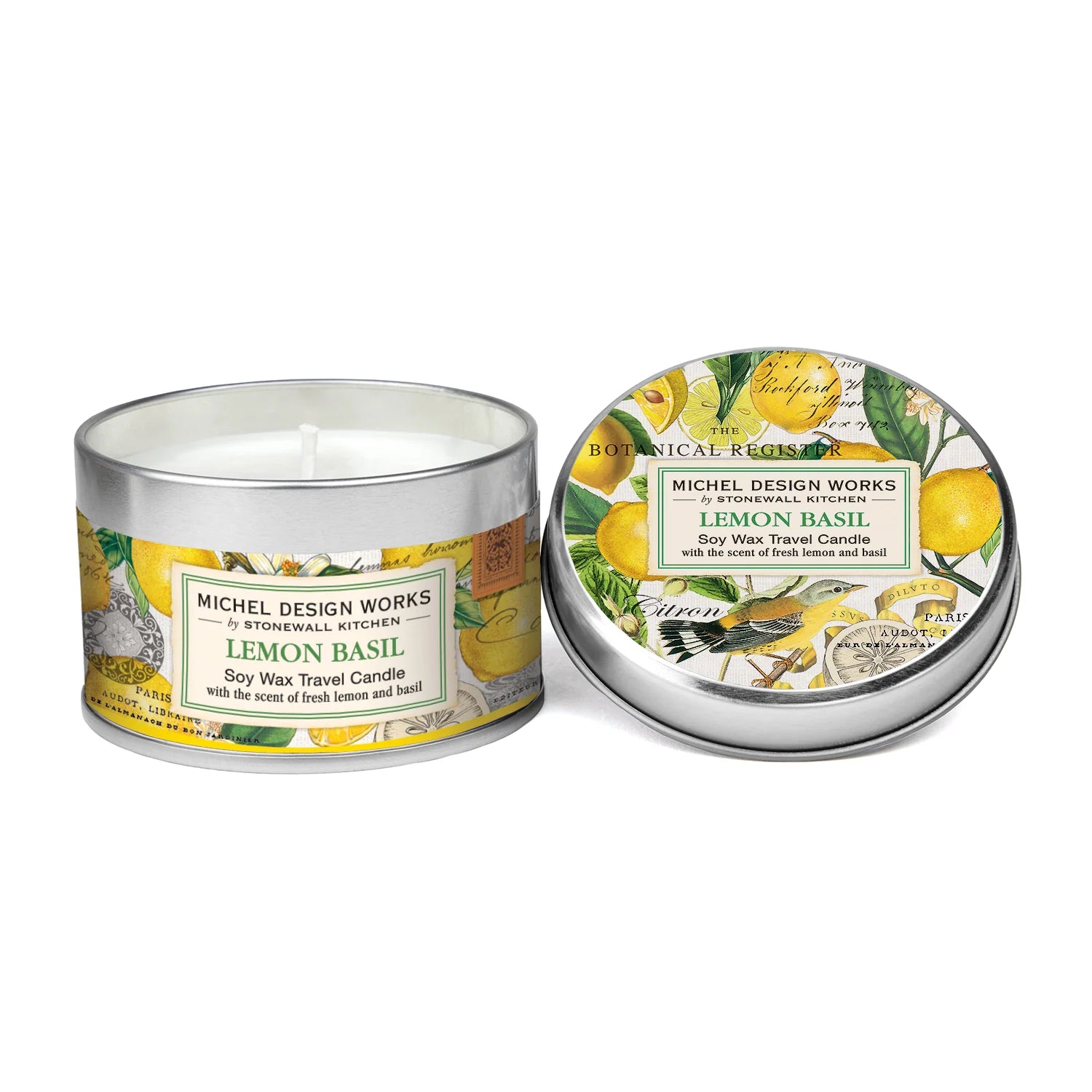 MICHEL DESIGN - LEMON BASIL SOY TRAVEL CANDLE