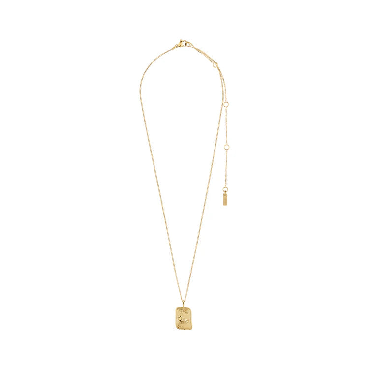 LEO ZODIAC SIGN NECKLACE - SQUARE (GOLD-PLATED)