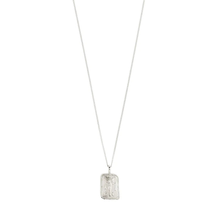 LIBRA ZODIAC NECKLACE - SQUARE (SILVER-PLATED)