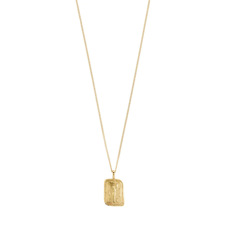 LIBRA ZODIAC NECKLACE - SQUARE (GOLD-PLATED)