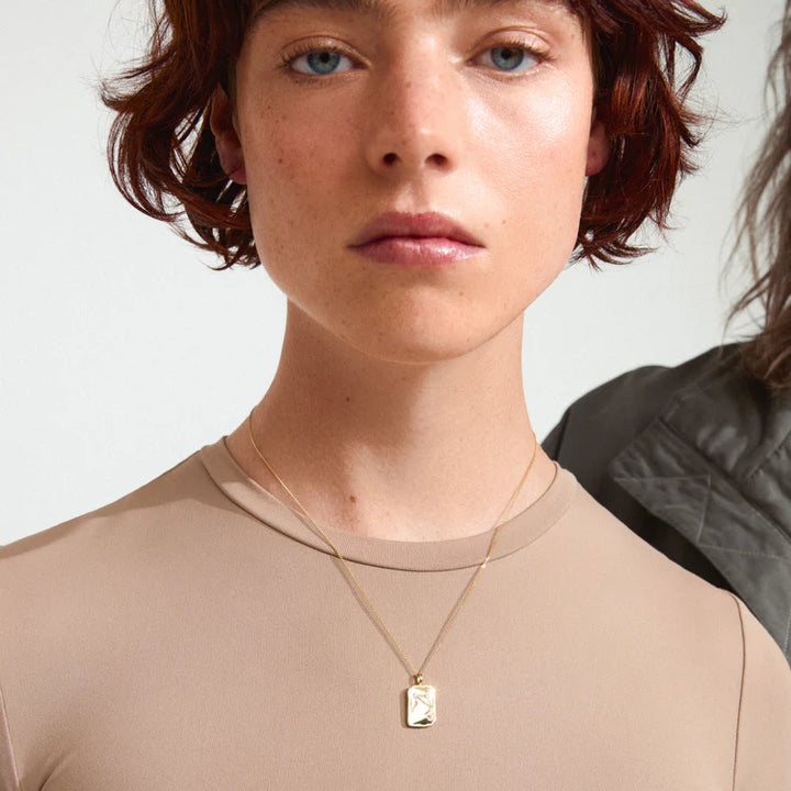 LIBRA ZODIAC NECKLACE - SQUARE (GOLD-PLATED)