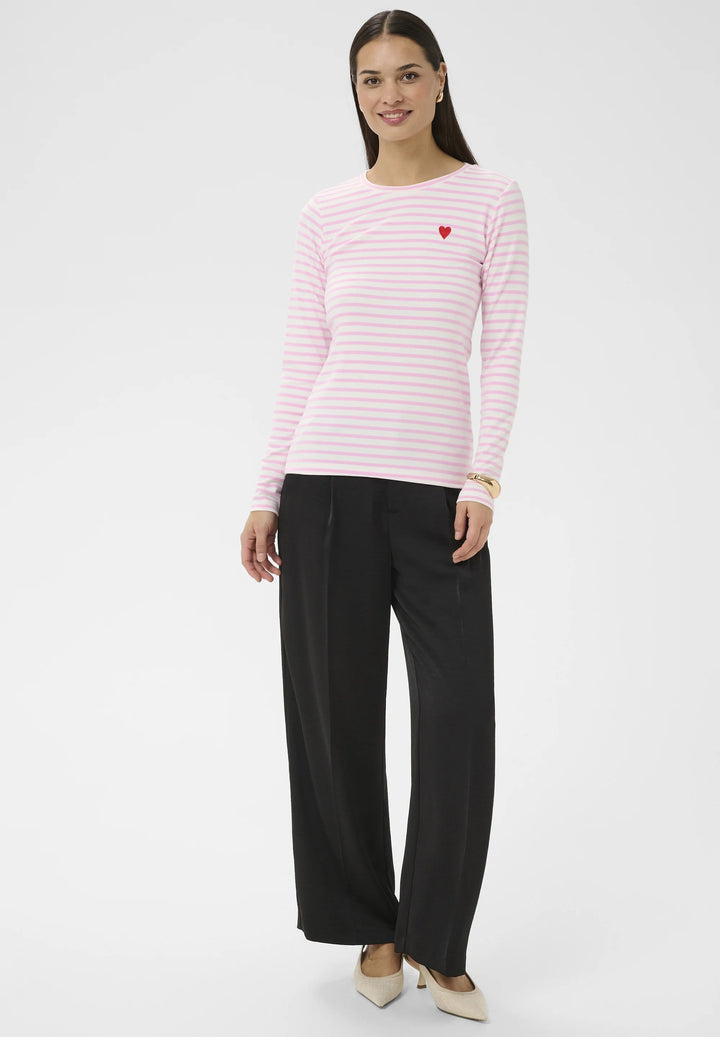 KALIDDY SHIRT "CHALK PINK/POPPY RED HEART"
