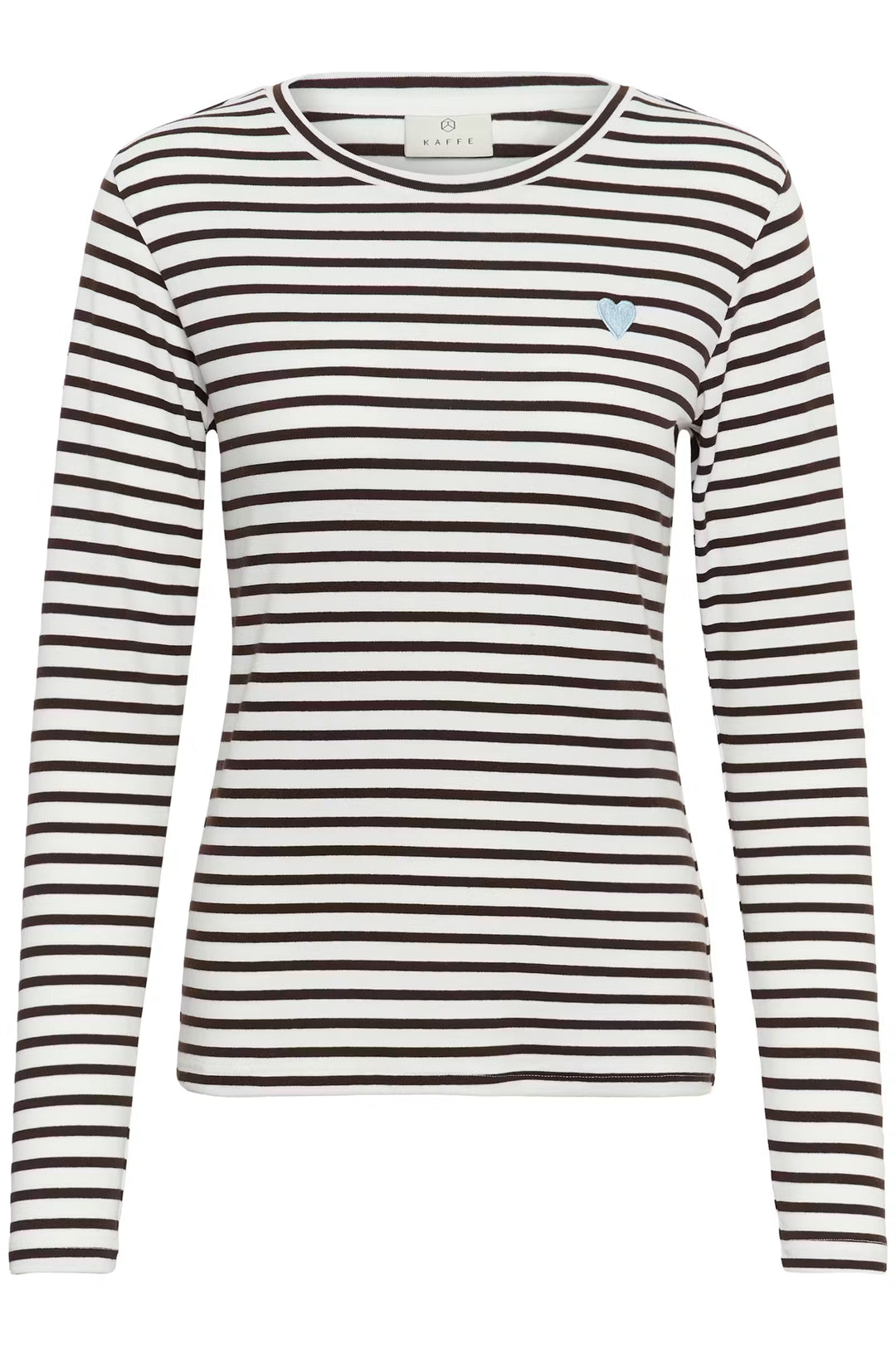 LIDDY T-SHIRT "CHALK/BROWN/BLUE HEART"