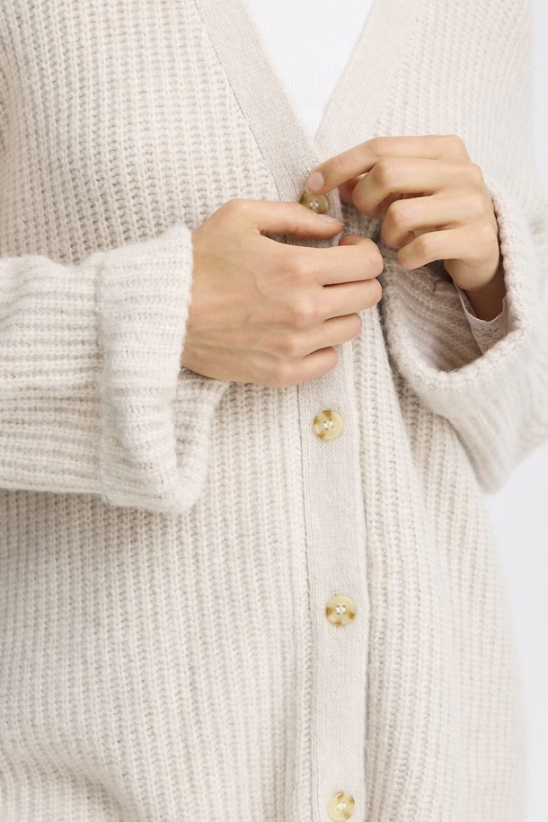 FRBEVERLY CARDIGAN "LIMESTONE MELANGE"