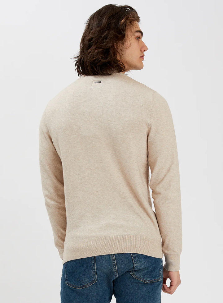 LOGAN CASHMERE-LIKE SWEATER - BEIGE MIX