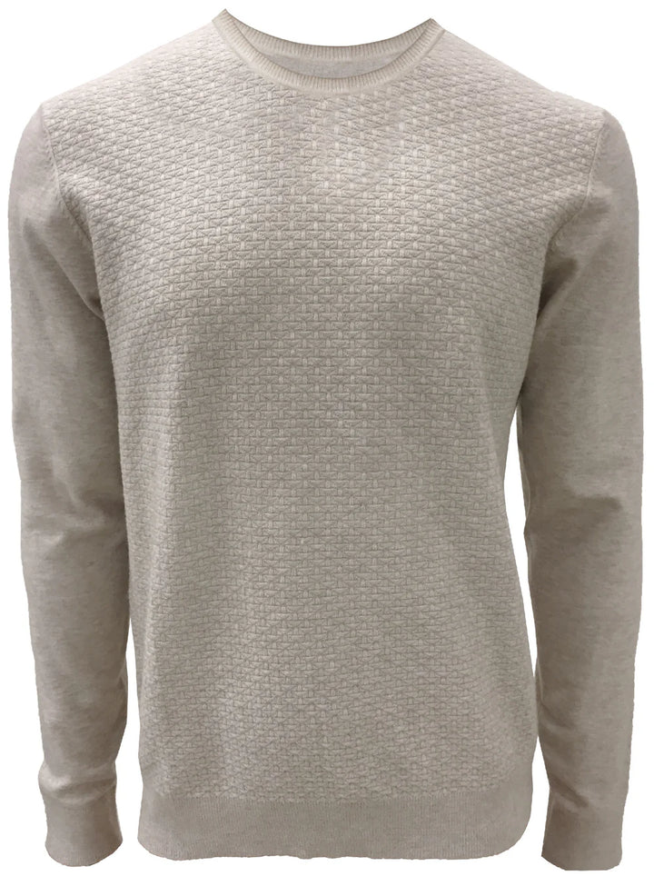 LOGAN CASHMERE-LIKE SWEATER - BEIGE MIX