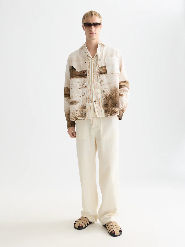 SCENERY OVERSHIRT "LONGHORN SEPIA"