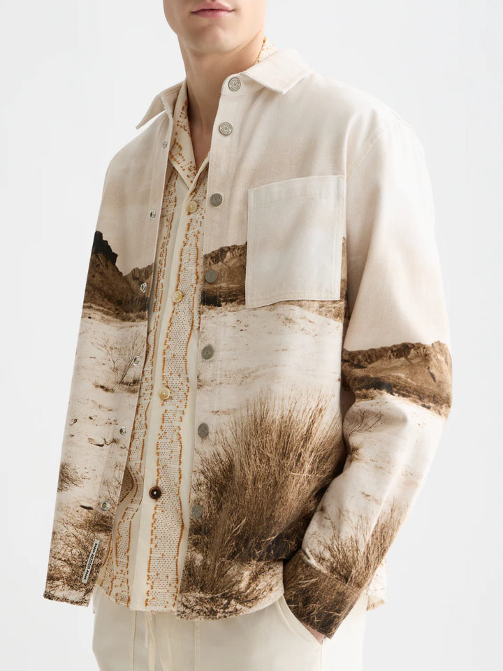 SCENERY OVERSHIRT "LONGHORN SEPIA"
