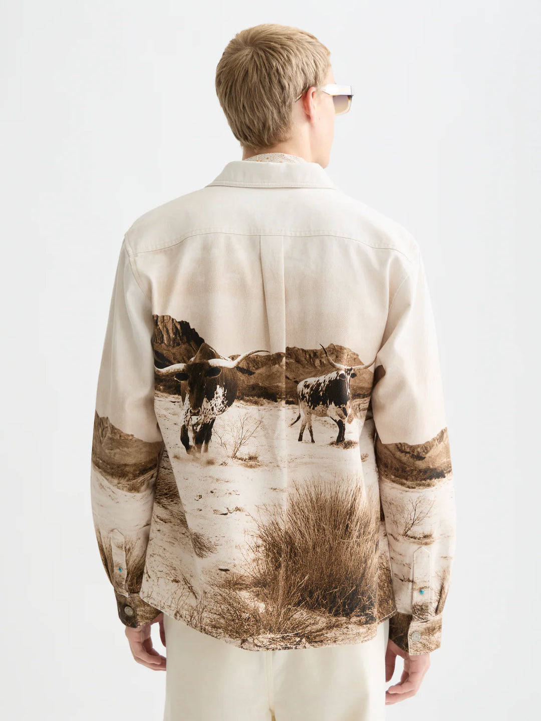 SCENERY OVERSHIRT "LONGHORN SEPIA"