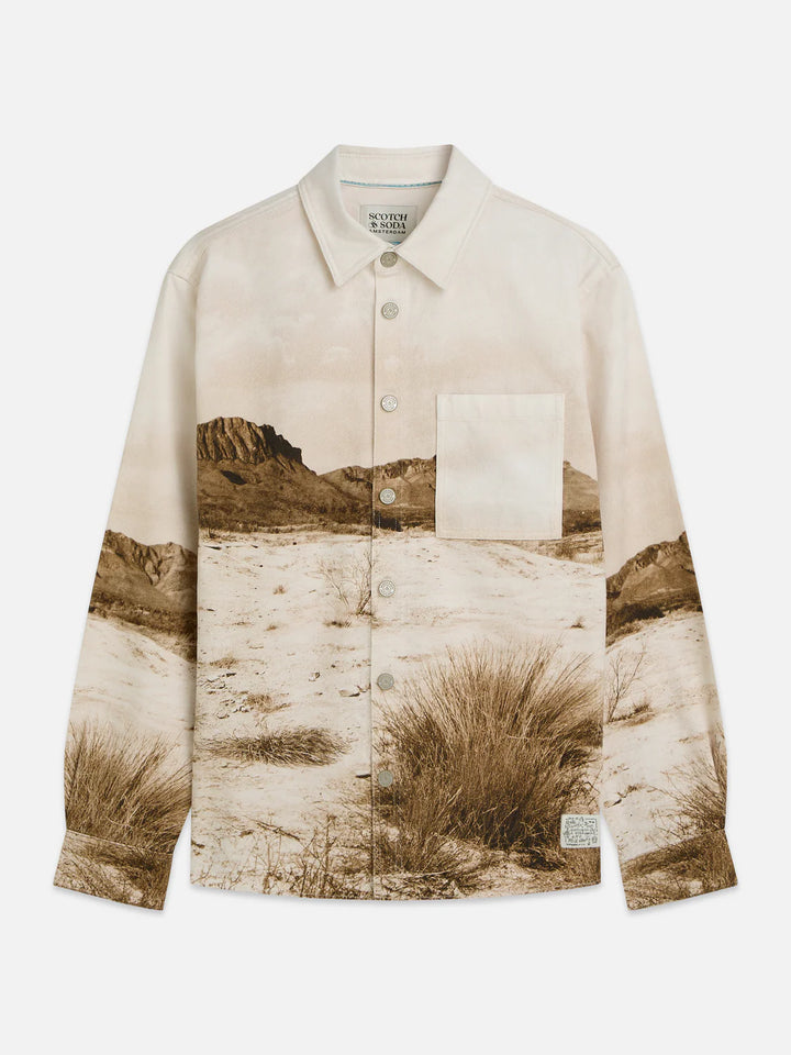 SCENERY OVERSHIRT "LONGHORN SEPIA"